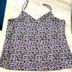 Banana Republic Women’s Floral Cami Lavender & Green Size: M